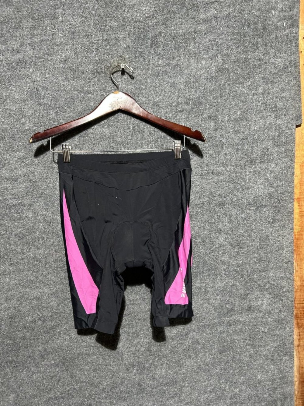 Nooyme Cycling Shorts Womens XL Black Pink Padded Chamois 9 Inseam Bike Stretch